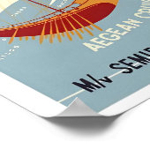 Vintages Griechenland Reisen Grafik-Poster Poster (Ecke)