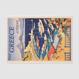 Vintages Griechenland - Reisetapier Seidenpapier