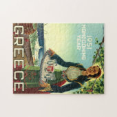 Vintages Griechenland Reisevorführung Kunst Puzzle (Horizontal)
