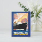 Vintages Griechenland und Istanbul Ocean Liner Tra Postkarte (Stehend Vorderseite)