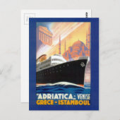 Vintages Griechenland und Istanbul Ocean Liner Tra Postkarte (Vorne/Hinten)