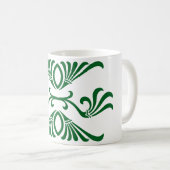 Vintages Griechisches Blumenkohl Blüht Kaffeepause Kaffeetasse (VorderseiteRechts)