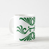 Vintages Griechisches Blumenkohl Blüht Kaffeepause Kaffeetasse (Vorderseite Links)