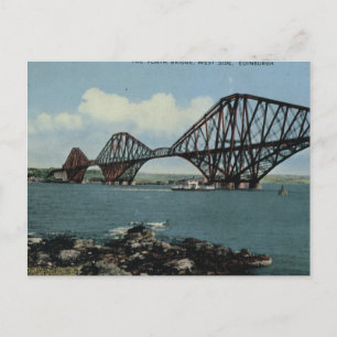 Vintages Großbritannien, Edinburgh, Forth Bridge Postkarte
