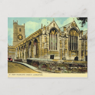 Vintages Großbritannien, Pfarrkirche Launceston Postkarte