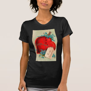 Vintages großes rotes Blutungsherz Valentine Postk T-Shirt