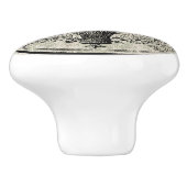 Vintages Großes Siegel Frankreichs Keramikknauf (Seitenansicht)