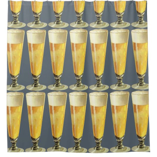 Vintages großes, tiefgefrorenes Bier, alkoholische Duschvorhang (Vorderseite)