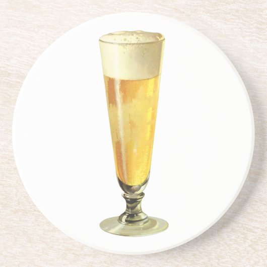 Vintages großes, tiefgefrorenes Bier, alkoholische Getränkeuntersetzer (Vorne)