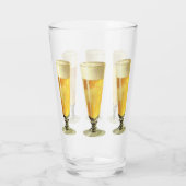 Vintages großes, tiefgefrorenes Bier, alkoholische Glas (Rückseite)