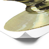 Vintages großes, tiefgefrorenes Bier, alkoholische Poster (Ecke)