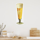 Vintages großes, tiefgefrorenes Bier, alkoholische Poster (Küche)