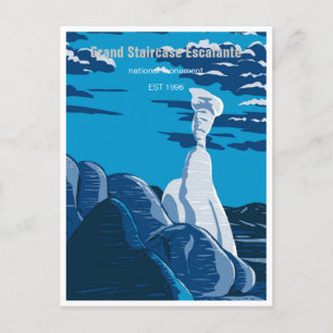 Vintages großes Treppenhaus escalante National Mon Postkarte