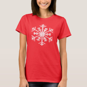 Vintages großes weißes Schneeflocke-Weihnachten T-Shirt