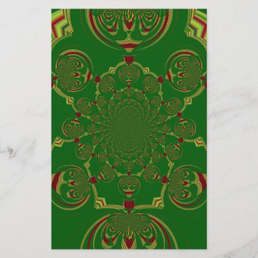 Vintages Grün Briefpapier (Vorderseite)