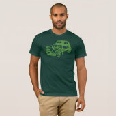 Vintages Grün Citroen 2CV T-Shirt (Vorne ganz)
