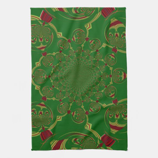 Vintages Grün Geschirrtuch (Vertikal)