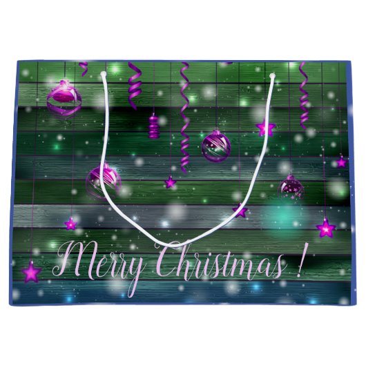 Vintages Grün Große Geschenktüte (Vorderseite)