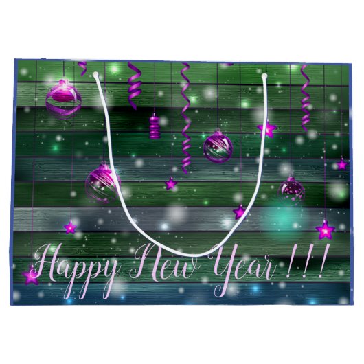 Vintages Grün Große Geschenktüte (Rückseite)