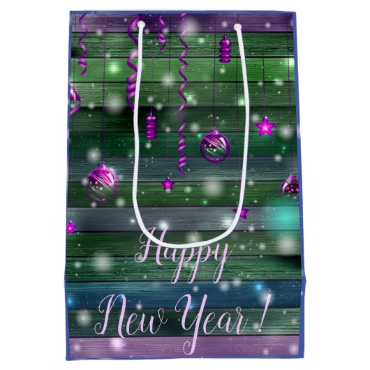 Vintages Grün Mittlere Geschenktüte (Rückseite)