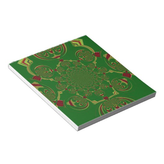 Vintages Grün Notizblock (angewinkelt)