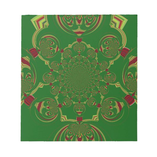 Vintages Grün Notizblock (Vorderseite)