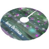 Vintages Grün Polyester Weihnachtsbaumdecke (Schrägansicht)