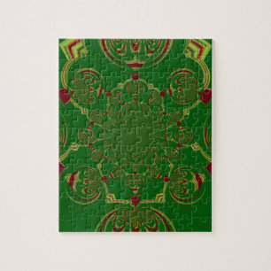 Vintages Grün Puzzle