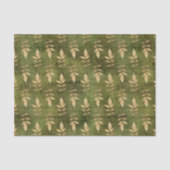 Vintages Grün und Goldleaf Seidenpapier (Vorderseite)