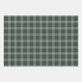 Vintages Grün-Weiß-Karo-Dogzahnmuster Geschenkpapier Set (Vorderseite 3)