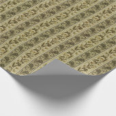 Vintages Grüne Blume Naturgeschenkpapier Geschenkpapier (Ecke)