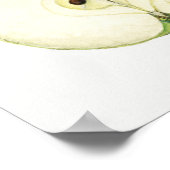 Vintages Grünes Apfelobst Poster (Ecke)