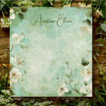 Vintages grünes Aquarellbild