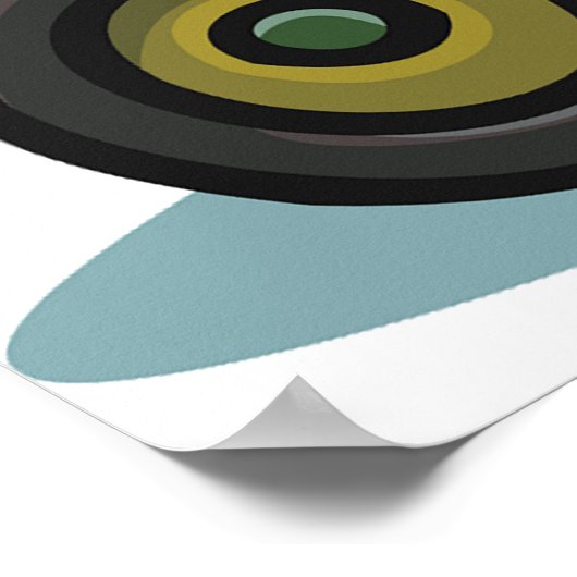 Vintages grünes Auto Poster (Ecke)