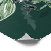 Vintages grünes Blattwerk, SITZENSTRUKTUR Poster (Ecke)