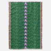 Vintages Grünes Blumenmuster Decke (Vorderseite Vertikal)