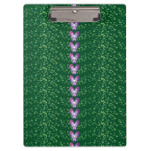 Vintages Grünes Blumenmuster Klemmbrett (Vorderseite)