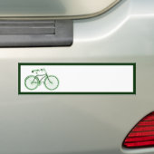 Vintages grünes Fahrrad Autoaufkleber (Auf Auto)