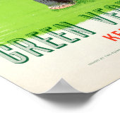 Vintages Grünes Gemüse Gesundheitslephon Poster (Ecke)