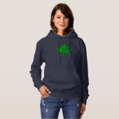 Vintages grünes Glück am St. Patrick's Day Hoodie (Vorne ganz)
