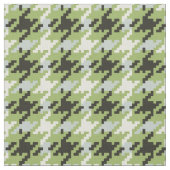 Vintages grünes Hahnentrittmuster kariertes Muster Stoff (Nahaufnahme)