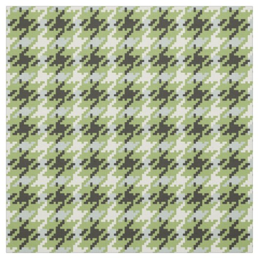 Vintages grünes Hahnentrittmuster kariertes Muster Stoff (Muster)