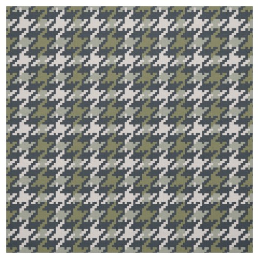 Vintages grünes Hahnentrittmuster kariertes Muster Stoff (Muster)