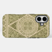Vintages Grünes Jugendstil-Blumenmuster Case-Mate iPhone Hülle (Rückseite (Horizontal))