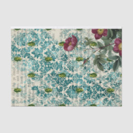 Vintages grünes Käfer-Insekt Seidenpapier