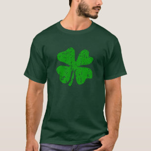 Vintages grünes Kleeblattt-shirt für Tag St. T-Shirt