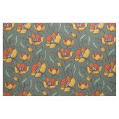 Vintages grünes Orange Gold Nostalgie Stoff (Fat Quarter (45,7 x 55,9 cm))