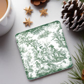 Vintages grünes Paar Steinuntersetzer