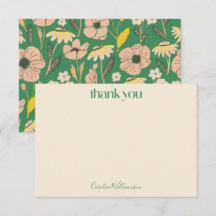 Vintages grünes Rosa, florales Drehbuch Niedlich B