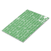 Vintages grünes Weihnachtsmusikblatt Notizblock (angewinkelt)